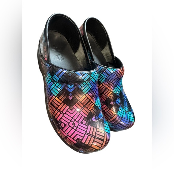 Dansko Professional Color Weave Patent Clogs Shoes Size EU 39, US 8.5-9 - Picture 5 of 13